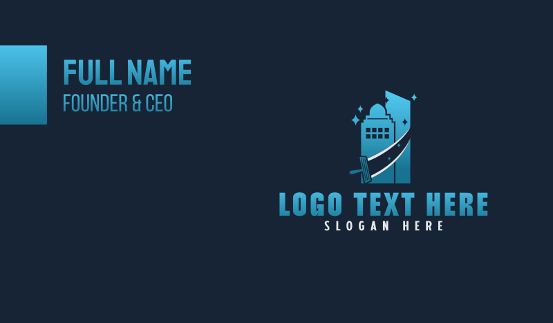 Building Cleaning Service Business Card