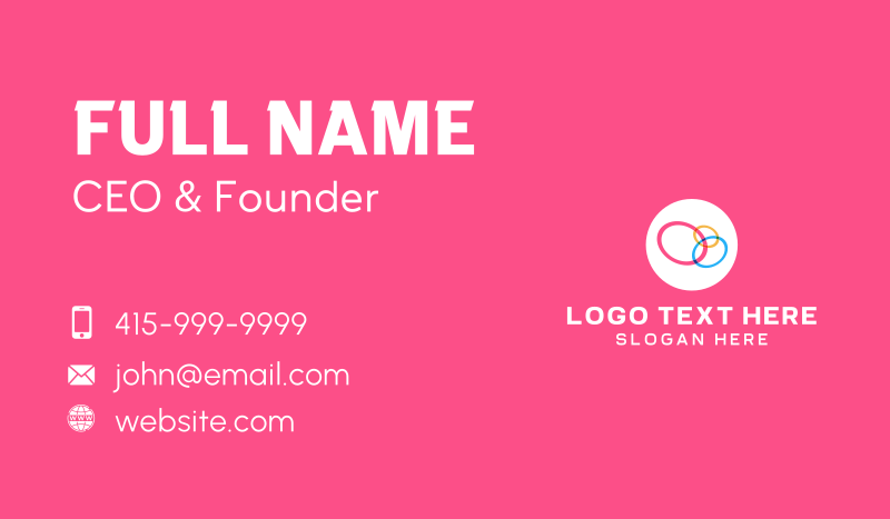 Colorful Rings Business Card